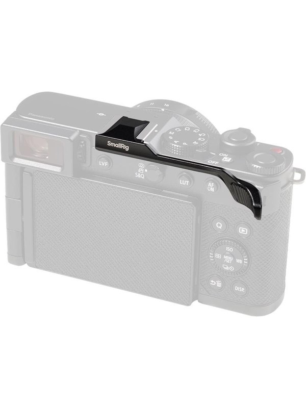 SmallRig duimgreep voor Panasonic LUMIX L10, zilver/zwart meervoudig met siliconen pads Beschermt de camerabehuizing Verbetert de stabiliteit Black
