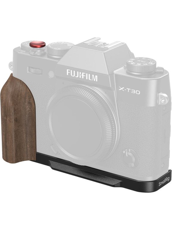 SmallRig 5666 L-Shaped Mount Plate with Wooden Handle for FUJIFILM X-T30 / T30 II / T30 III Black