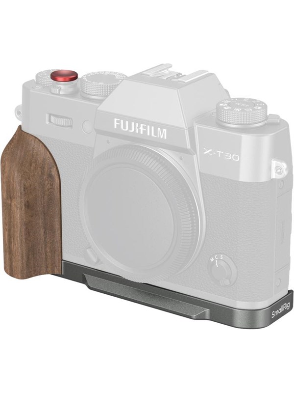 SmallRig 5668 L-Shaped Mount Plate w Wooden Handle for FUJIFILM X-T30 / T30 II / T30 III Charcoal