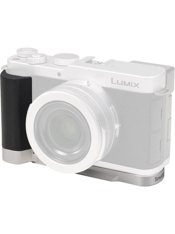 SmallRig L-vormige montageplaatgreep voor Panasonic LUMIX L10 Ingebouwde siliconenhandgreep wArca-Swiss Quick Release Plate voor statief Silver 5701