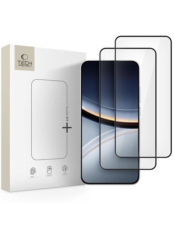 Tech-Protect Glass Fit+ 2-pack Tempered Glass for Xiaomi Poco F7 5G - Black