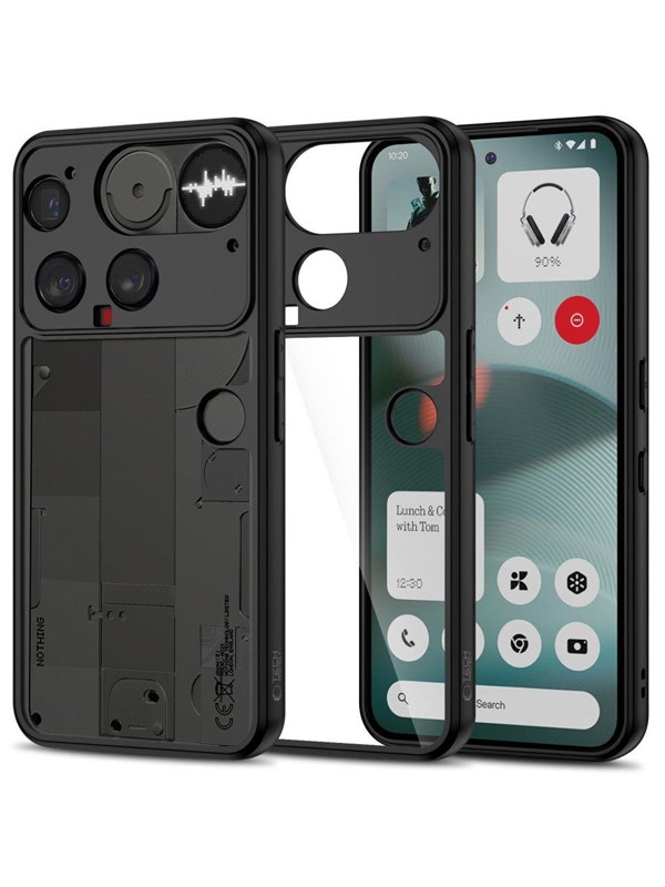 Tech-Protect MagMat Case for Nothing Phone 3 black and transparent