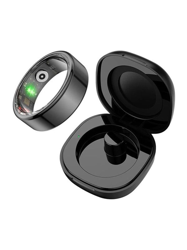 Colmi R02 Smart Ring Size 9 18.9mm with Charging Case - Black