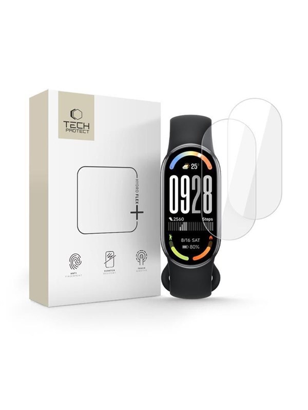 Tech-Protect Gydro Flex+ 2-pack Hydrogel Film for Xiaomi Smart Band 8 / 9 / 10 / NFC - Transparent