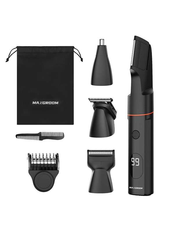 MAXGROOM Body trimmer LK-881 Multifunctional Trimmer with Replaceable Tips - Black