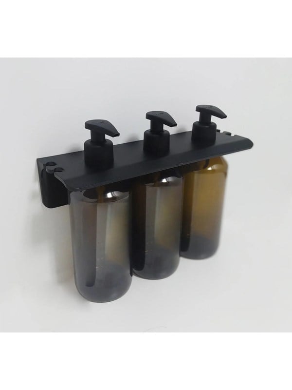 Gedy Grouper drievoudige wandzeepdispenser, 3x500ml, bruin