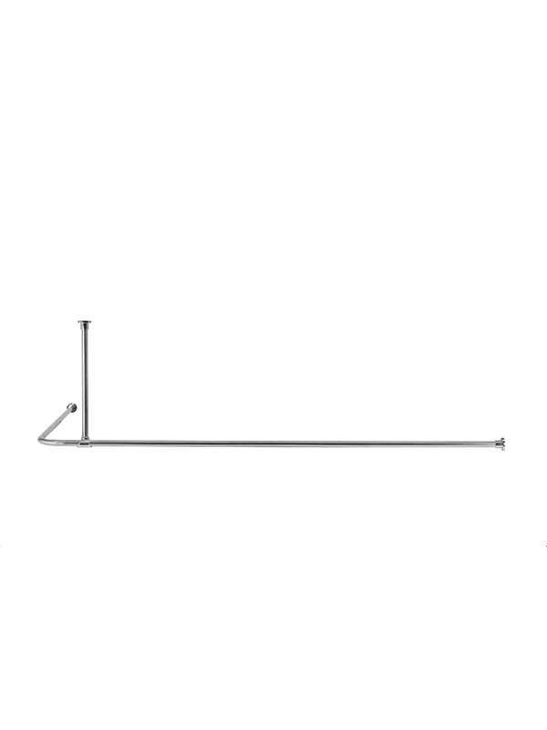 Croydex Kwalitatieve L-vormige douchegordijnstang 200 x 100 cm