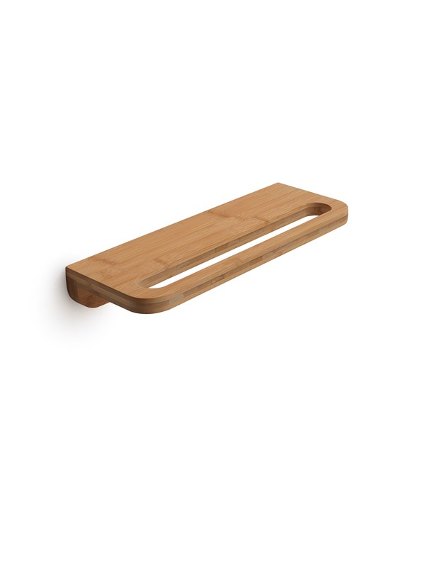 Gedy Himalaya plank met handdoekhouder 400x145mm, bamboe