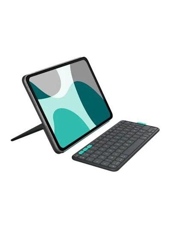 Logitech Flip Folio - keyboard and folio case full size - AZERTY - French - graphite Input Device - Keyboard and folio case - Frans - Grijs