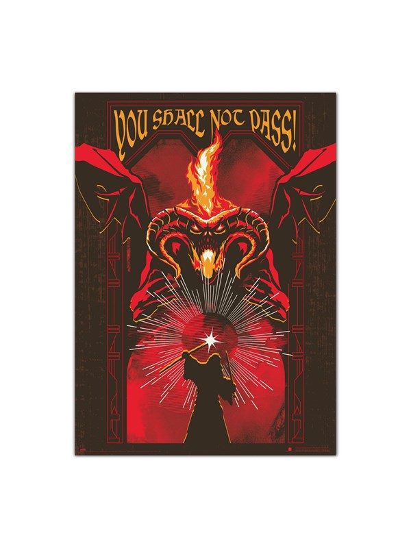 Poster Lord of the Rings Balrog Glow in the Dark 50x70cm