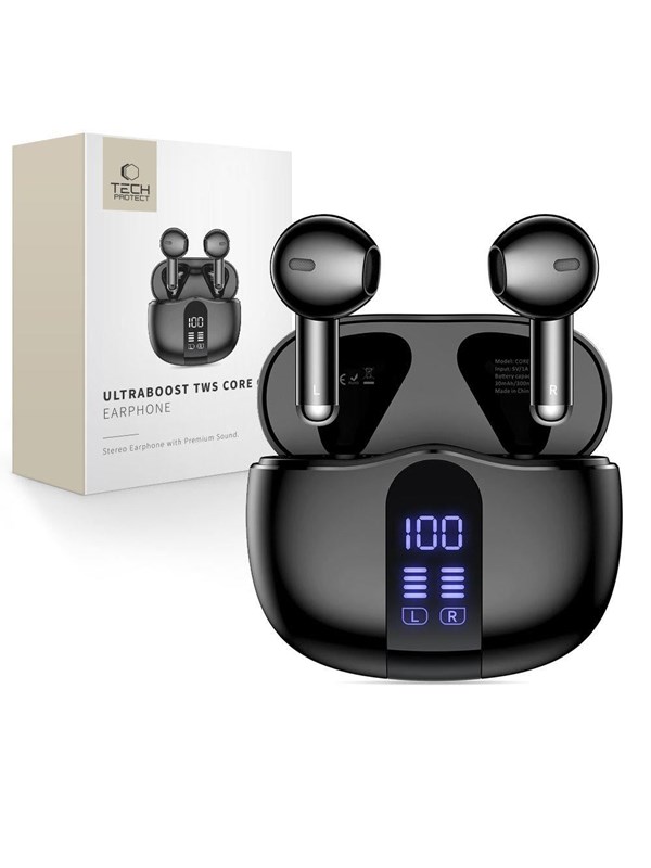 Tech-Protect UltraBoost TWS Core G2 Headphones - Black