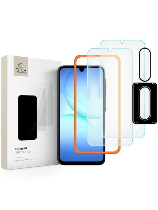 Tech-Protect Supreme Easy 3-pack Tempered Glass for Samsung Galaxy A17 4G / 5G