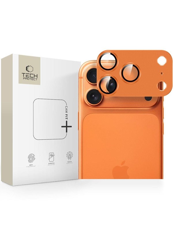 Tech-Protect Camfull Fit+ Lens Glass for iPhone 17 Pro - Orange