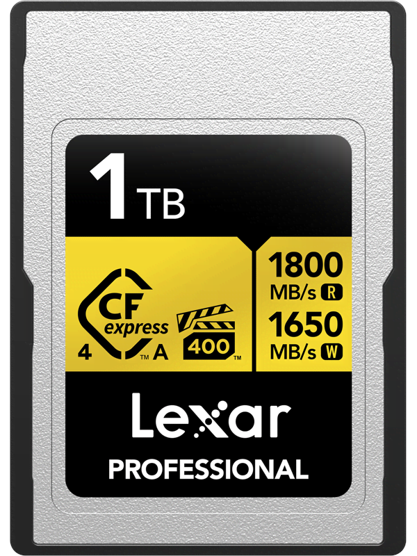 Lexar CFexpress PRO Type A Gold 4.0 Series 1TB - Lezen 1800MB/s, Schrijven 1650MB/s - VPG400
