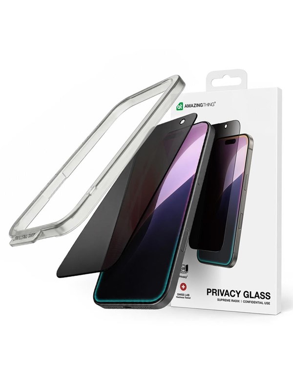 AmazingThing Titan Privacy Glass Privacy Tempered Glass for iPhone 16 Pro Max