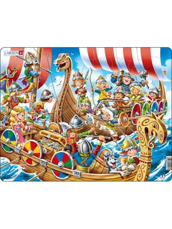 Larsen Puzzles Puzzle Vikings - 30 pieces Maxi (36.5x28.5 cm) Vloer