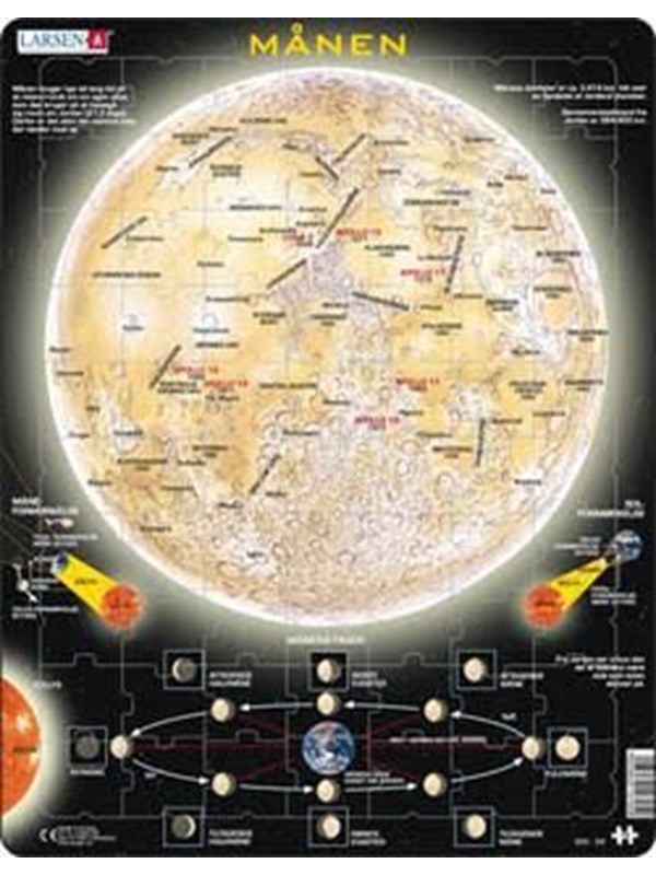 Larsen Puzzles Puzzle Moon - 70 pieces Maxi (36.5x28.5 cm) Vloer