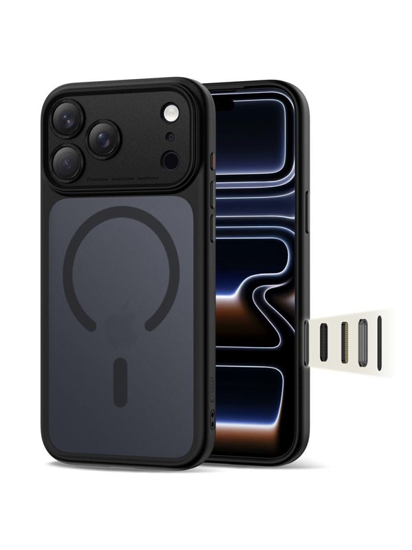Tech-Protect Magpeak Magsafe CC Case for iPhone 17 Pro - Matte Black