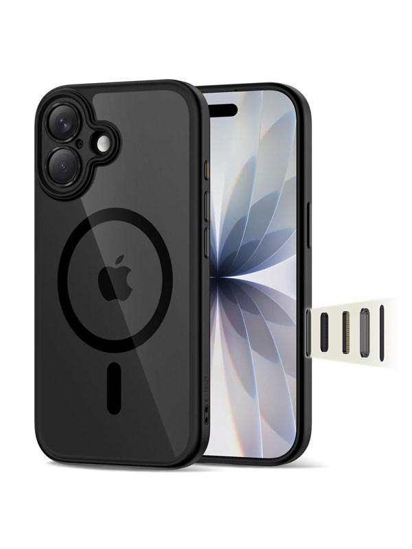 Tech-Protect Magpeak Magsafe CC Case for iPhone 17 - Clear Black