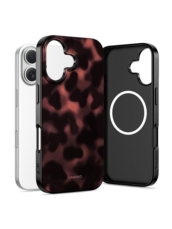 Tech-Protect Lamano MagSafe Case for iPhone 16 - Black & Red