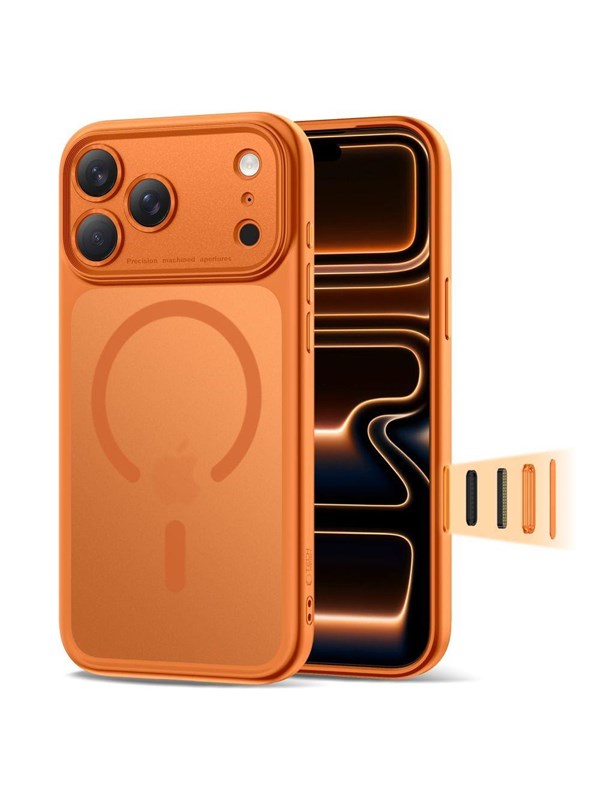Tech-Protect Magpeak MagSafe CC Case for iPhone 17 Pro - Orange