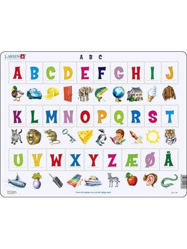 Larsen Puzzles Puzzle Learn the letters (29) - 29 pieces Maxi (36.5x28.5 cm) 2D Puzzels