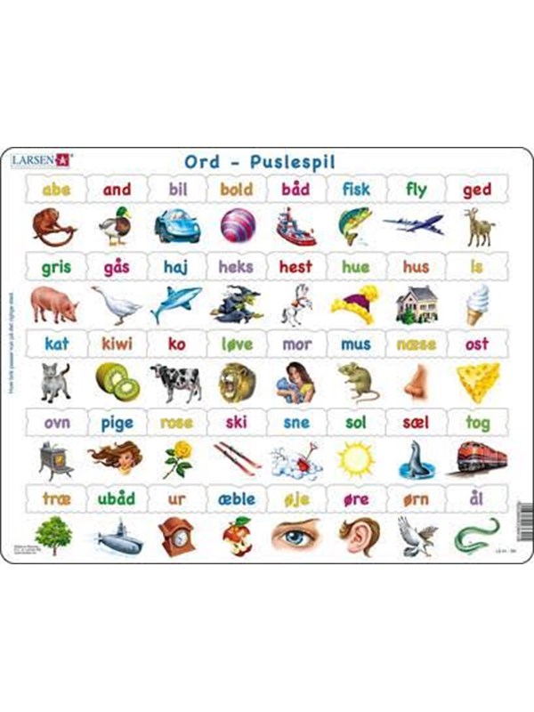 Larsen Puzzles Puzzle Learn to Read - 40 pieces Maxi (36.5x28.5 cm) Vloer
