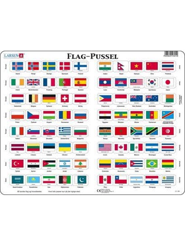 Larsen Puzzles Puzzle Flag-Puzzle - 80 pieces Maxi (36.5x28.5 cm) Vloer