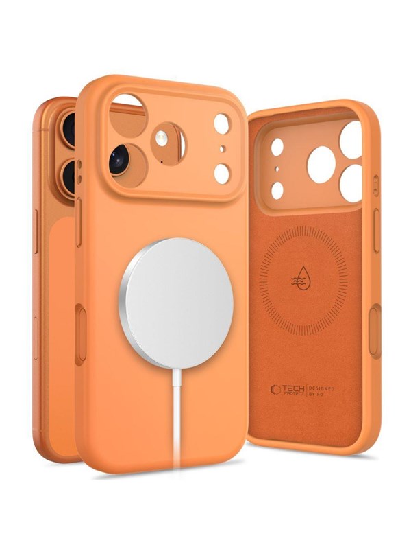 Tech-Protect Silicone MagSafe Case for iPhone 17 Pro Max - Orange