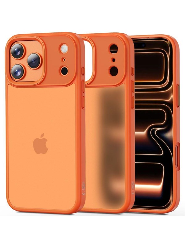 Tech-Protect MagMat Case for iPhone 17 Pro - Orange and Matte
