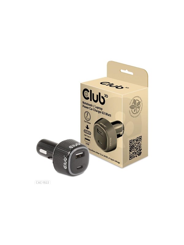Club 3D - car power adapter - 63 Watt