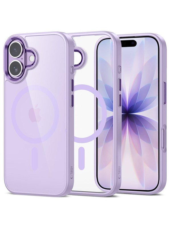 Tech-Protect MagMat MagSafe Case for iPhone 17 - Clear Purple