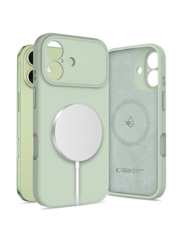Tech-Protect Silicone MagSafe Case for iPhone 17 - Green