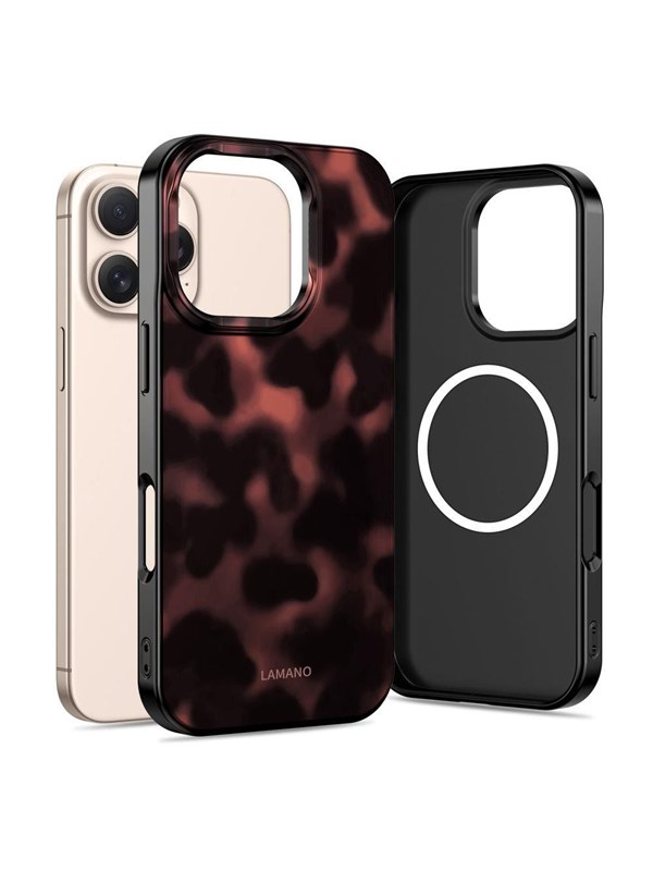 Tech-Protect Lamano MagSafe Case for iPhone 16 Pro Max - Black & Red