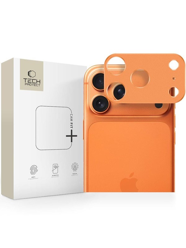 Tech-Protect Camalloy Fit+ Camera Cover for iPhone 17 Pro - Orange