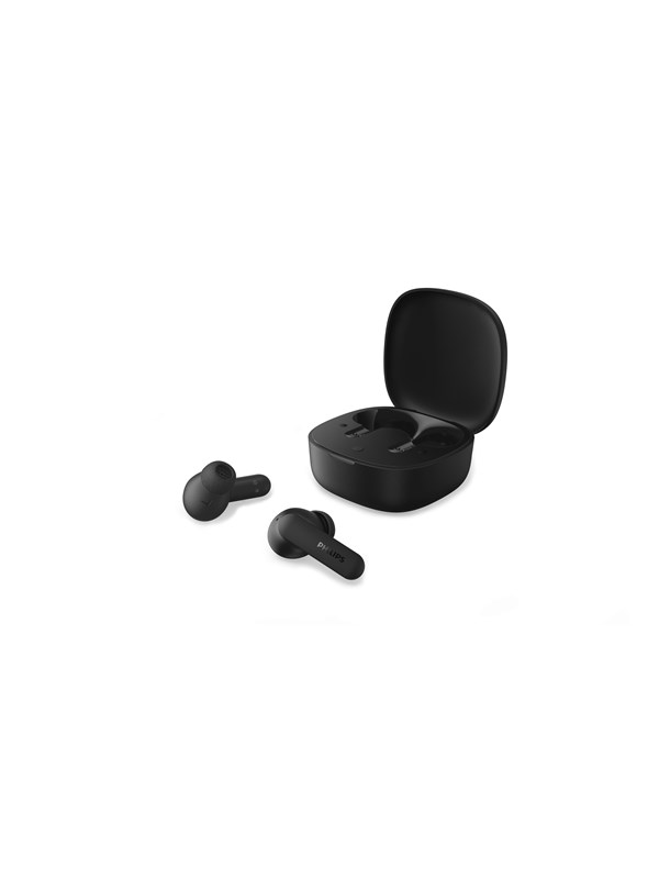 PHILIPS TAT2100BK/00 - True Wireless Oordopjes - Bluetooth 6.0 - 36 Uur Accuduur - 4 Microfoons - SecureFit Pasvorm - IPX4 - Multipoint - Zwart