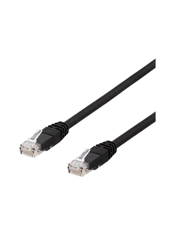 Deltaco patch cable - 50 m - black - Zwart - 50m