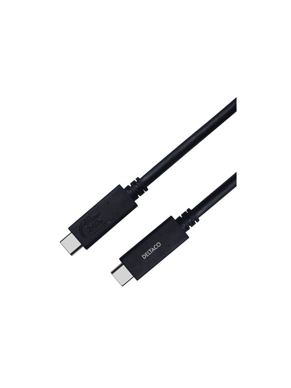 Deltaco - USB-C cable - 24 pin USB-C to 24 pin USB-C - 80 cm
