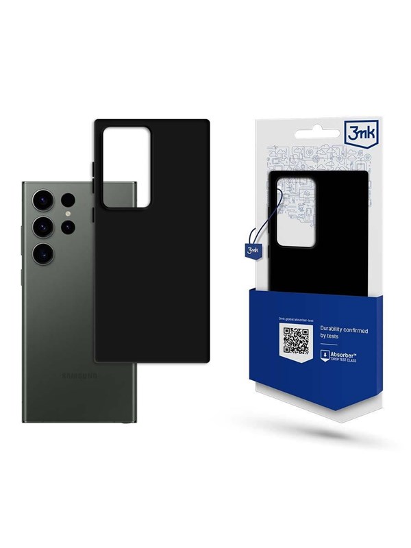 3mk Matt Cas geschikt voor Samsung S23Ultra Soft Mat Anti-Fall 1.25m Zwart