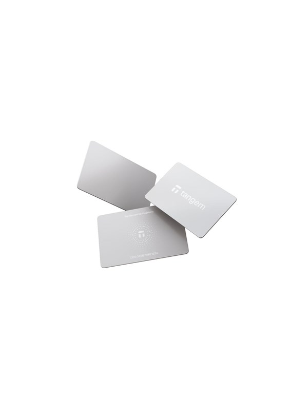 Tangem Wallet 3 kaarten - met Recovery Seed functionaliteit - Stealth White