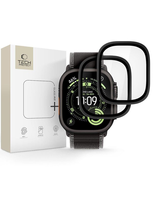 Tech-Protect 2-pack Tempered Glass for Apple Watch Ultra 49mm - Black