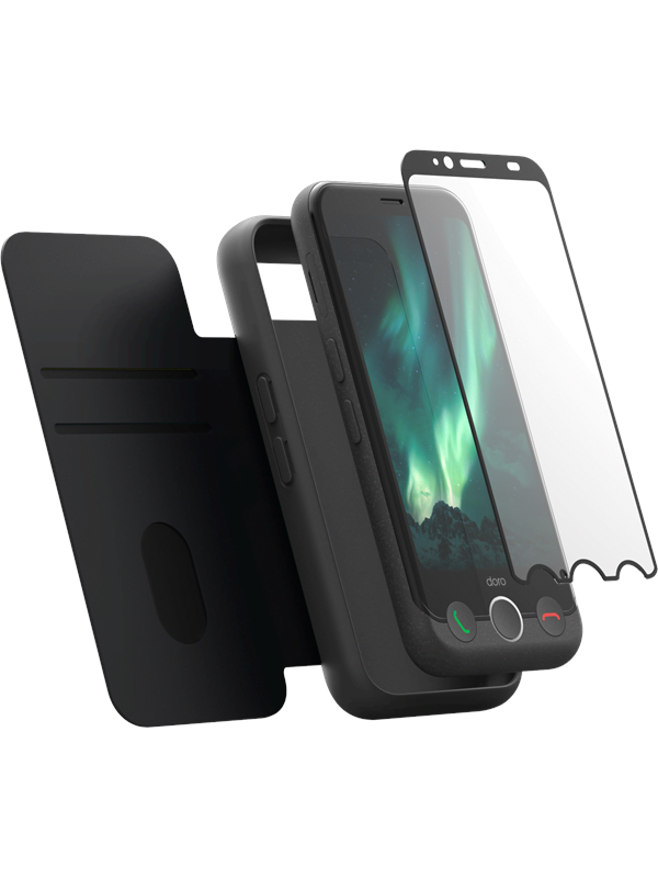 Doro Aurora A11 Plus 64GB/4GB - Graphite (A11 Incl. Wallet Case & Protective Glass)