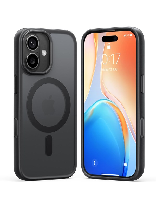 TORRAS Guardian Magnetic Hoesje Geschikt voor Apple iPhone 17 - Compatibel met MagSafe / Qi2 - Matte Beschermhoes - Back Cover met Magneet Zwart