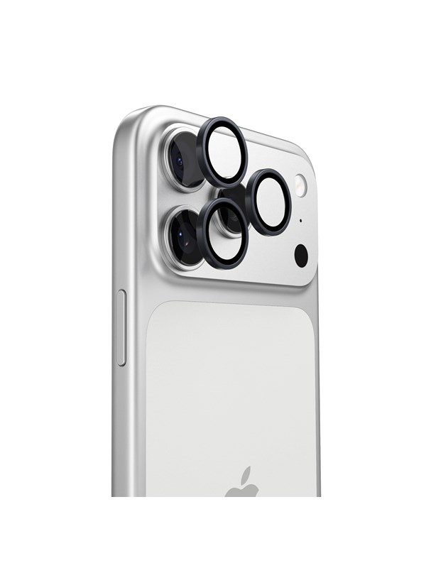 TORRAS LensGuard Geschikt voor Apple iPhone 17 Pro - Camera Lens Protector 9H Tempered Glass - Zwart