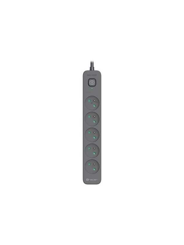 Tracer Powerline+ Overspanningsbeveiliging Stekkerstrip 3M 5 Stopcontacten