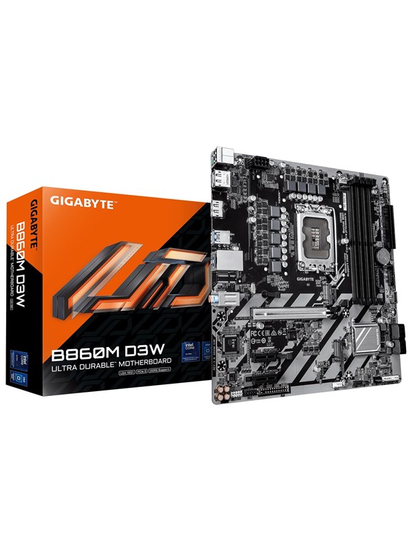 GIGABYTE B860M D3W Moederbord - Intel B860 - Intel LGA1851 - DDR5 RAM - Micro-ATX