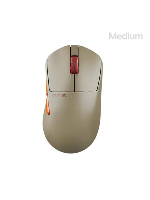Pulsar X3 CrazyLight Medium Wireless (Desert) - Gaming muis - Optisch - 5 knoppen - Beige
