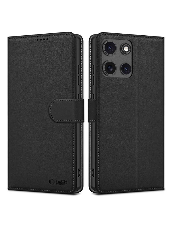 Tech-Protect Wallet Case for Motorola Moto G15 / G15 Power - Black