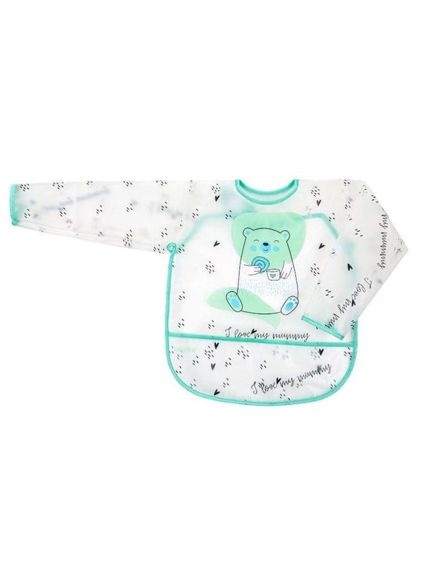 Akuku Baby long-sleeved apron with velcro closure