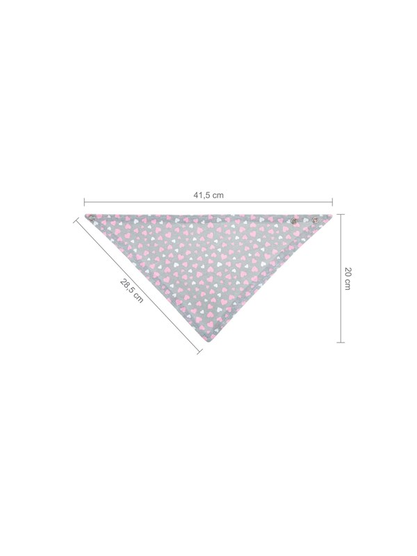 Akuku Baby bandana (1 pc) snap fastener HEARTS